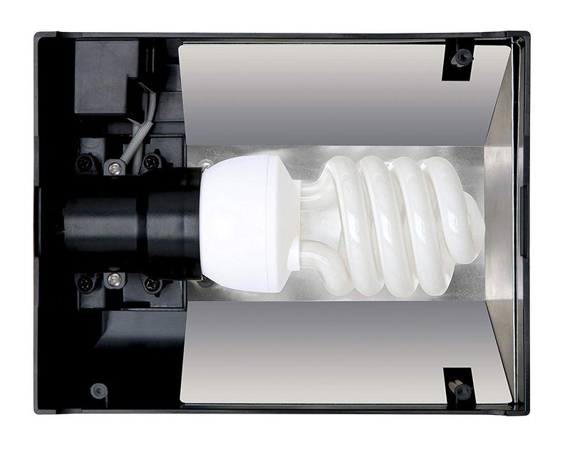 Exo Terra Nano Plastic Canopy for PT2601,Black Outer Polish Chrome Inner - Image 1